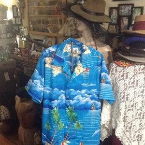 Vintage rare shorelines Hawaii shirt made USA